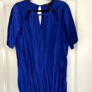 BCBG Royal Blue Shift Dress with Cut-outs
